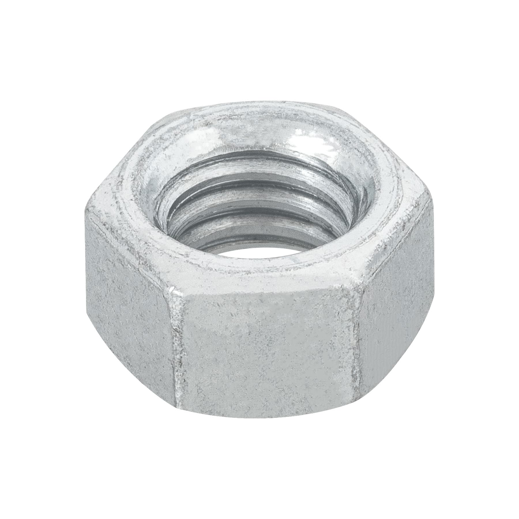 BOLSA CON 100 TUERCAS 3/8' HEXAGONALES DE ACERO GALVANIZADO